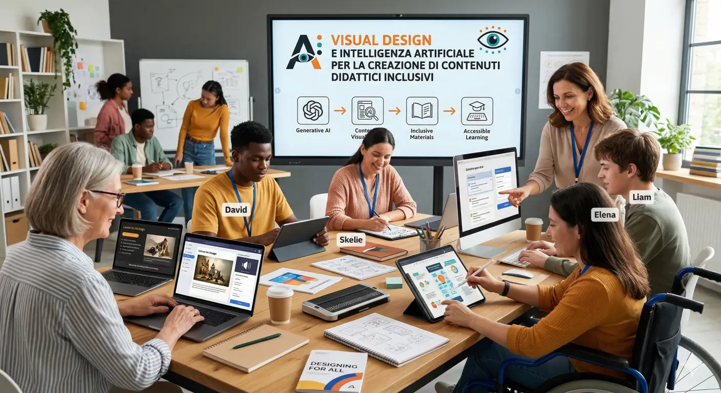 Visual design e Intelligenza Artificiale per la creazione di contenuti didattici inclusivi – IT#068
